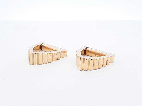 Cartier 18k Yellow Gold Retro Fluted Cuff Links 16.5 Grams Fw0925lrxzdu