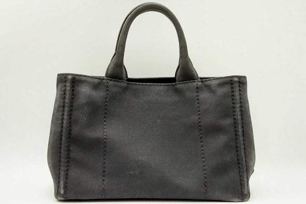 Prada Canapa Black Canvas Tote Bag Eb1024lxzdu