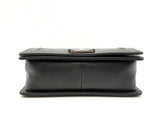 Chanel Boy Bag In Chevron V-stitch Black Caviar Leather Fw1224wxzx