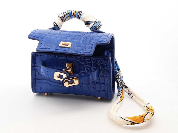 Mini Luxury Bag Charm In Royal Blue Fw0725edu