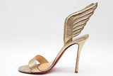 Christian Louboutin Gold Metallic Samotresse Wing Heels Size 39 Eb0726crde