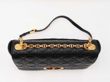 Christian Dior Caro Large Shoulder Bag In Black Quilted Calfskin Fw1225lxzxdu