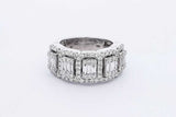 1.5cttw Diamond Ring In 10k White Gold 12.7 Grams Size 8 Eb0526ixzdu