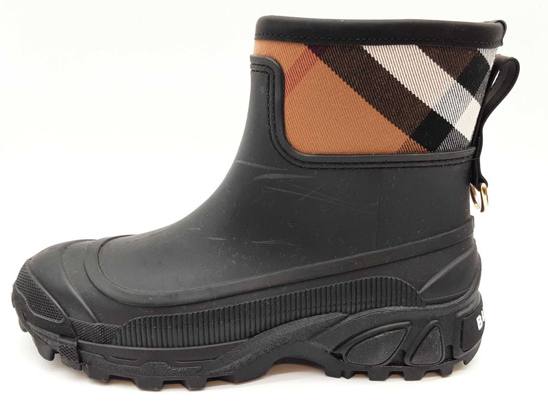 Burberry Ryan House Check Black Rubber Rain Boots Size Eu 40 Do0225lrxde