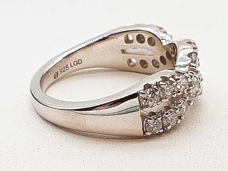 0.85 Cttw Lab Grown Diamonds 0.925 Silver 4.8g Ring Size 6.75 Do0525lxzde