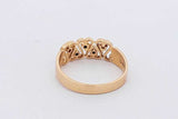 0.05cttw Diamond 18k Yellow Gold Ring With Hearts 3.3 Grams Size 6.25 Eb726oixsa