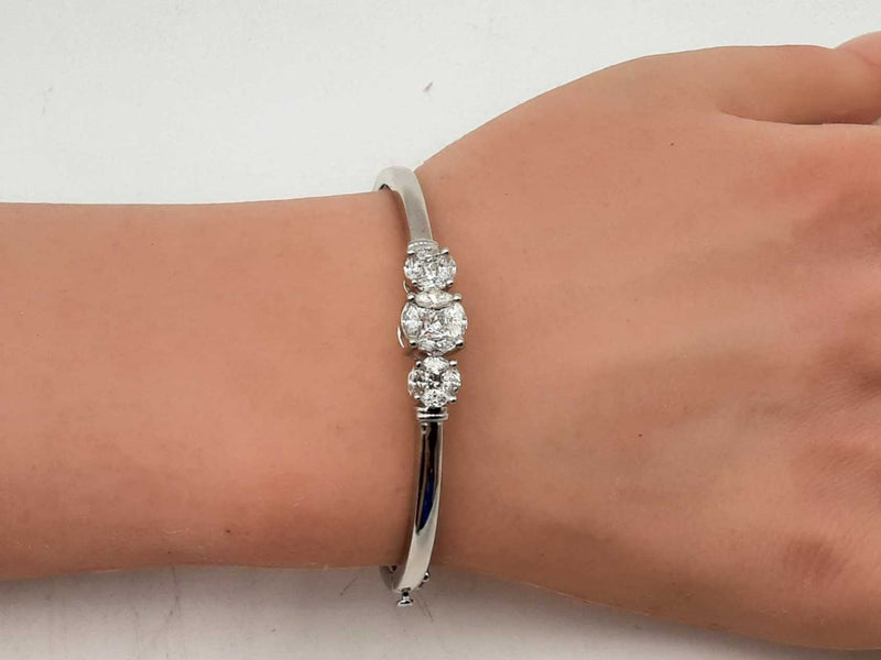 1.83ctw Diamonds 14k White Gold 14k 15.1 Grams Bracelet 7 Inch Sd0925czxsa