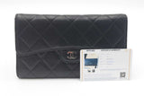 Chanel Quilted Black Lambskin Flap Wallet Eb0526irxdu