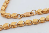 21k Yellow Gold Mirror Link Chain Necklace 18.2 Grams 20.5 Inch Eb0826lirxsa
