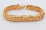 22k Yellow Gold Woven Floral Design Bracelet 30 Grams 6 Inch Eb0726wwxzsa