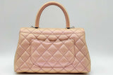 Chanel Quilted Iridescent Caviar Coco Top Handle Bag Eb0924wrxzdu