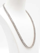 25.75 Cttw Diamond & 14k White Gold Tennis Necklace 4.3g  19 Inch Fw1124lxzxzdu