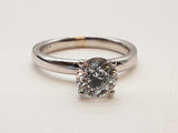 1.00 Carat Diamond 14k White Gold 2.9g Solitaire Ring Size 4.5 Do0325lpxzde