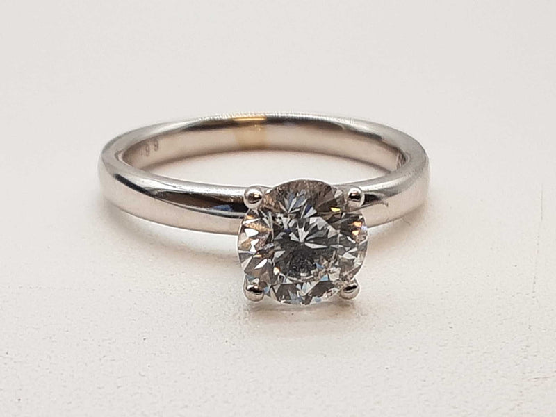 1.00 Carat Diamond 14k White Gold 2.9g Solitaire Ring Size 4.5 Do0325lpxzde