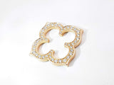 Cartier Diamond & 18k Yellow Gold Gothic Clover Quatrefoil Pendant 6.1 Grams Fw0726czxdu