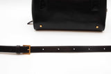 Versace Roomy Black Leather Boston Bag Eb0926rxzde