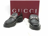 Gucci Cordovan Lux Horsebit Lug Loafers Black Aa1026lrzsa