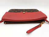 Louis Vuitton Twice Pochette Cherry Red Leather Brown Monogram Crossbody Bag Do0525sxzde