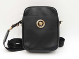 Versace Black Pebbled Leather Medusa Crossbody Bag Sd0726wzxdu