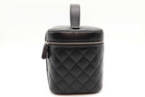 Chanel Quilted Black Leather Vanity Case Eb0626loxzde