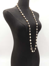 Chanel Graduated Faux-pearl & Cc Crystal Sautoir Necklace 43 Inch Fw0826czxdu