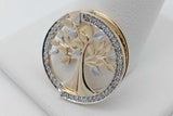 14k Yellow Gold Tree Of Life Pendant With Diamonds 3.3 Grams Eb0926oxzsa