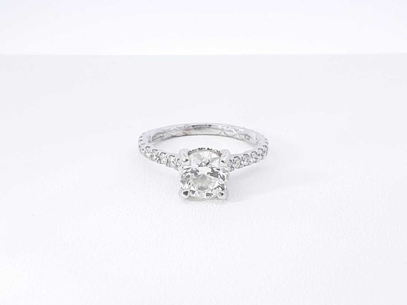 A. Jaffe 2.02 Cttw Diamond & 14k White Gold Ring 3.2 Grams Size 5.75 Fwworxdu
