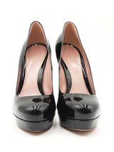 Gucci Lisbeth Black Patent Leather Platform Pumps Size Eu 38.5 Fw0825lxzdu