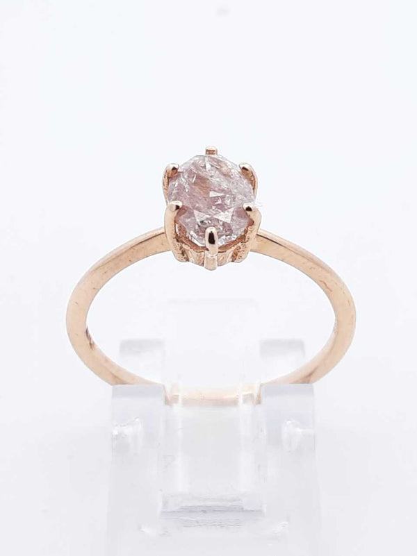 1.0 Ctw "Salt & Pepper" Diamond & 10k Yellow Gold Ring 5 Gram Size 7 Fw0725wozdu