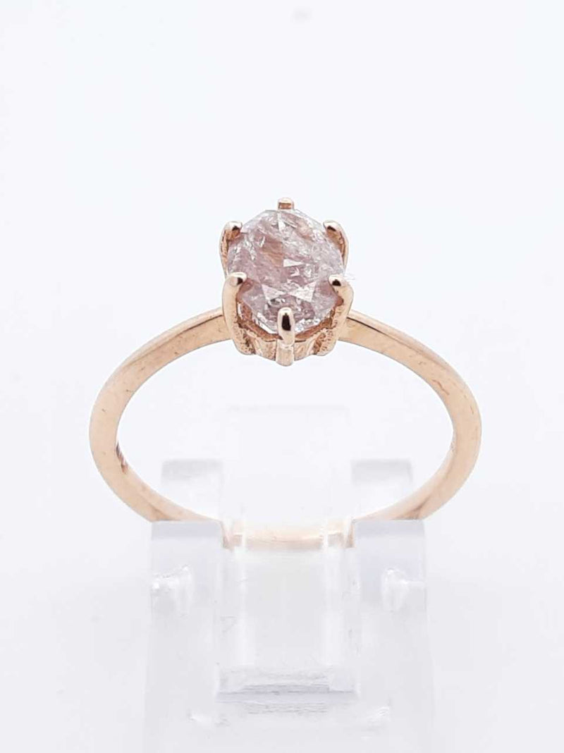 1.0 Ctw "Salt & Pepper" Diamond & 10k Yellow Gold Ring 5 Gram Size 7 Fw0725wozdu