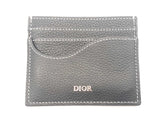 Dior Black Grained Calfskin Saddle Card Holder Sd0925lozsa