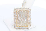 14k Yellow Gold Diamond Square Pendant 21.4 Grams Eb0524lrxzdu