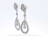 Approx. 2.64ctw Diamond Dangle Earrings In 14k White Gold 7.3 Grams Eb0924rrxsa