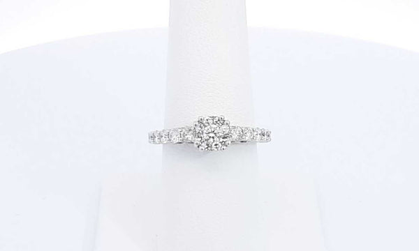 14k White Gold Diamond Engagement Ring Size 7.5 Eboordu 144010003510