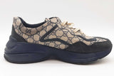 Gucci Gg Rhyton Monogram Canvas Sneakers Size 11 Eb0925lrxdu