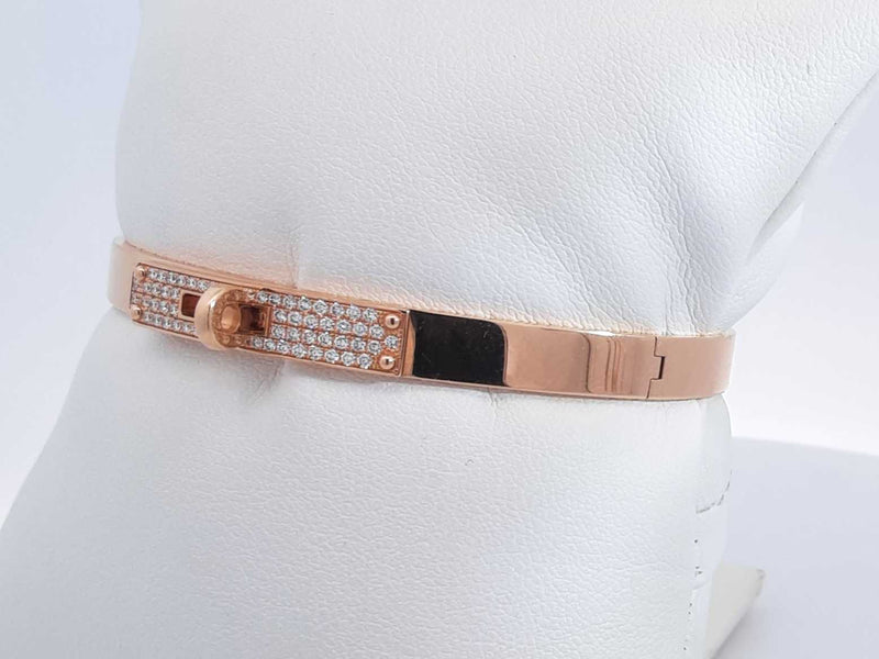 1 Cttw Diamond 18k Yellow Gold Hinged Bangle Bracelet 23.50g 7 In Aa0124rzxzmia