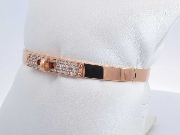 1 Cttw Diamond 18k Yellow Gold Hinged Bangle Bracelet 23.50g 7 In Aa0124rzxzmia