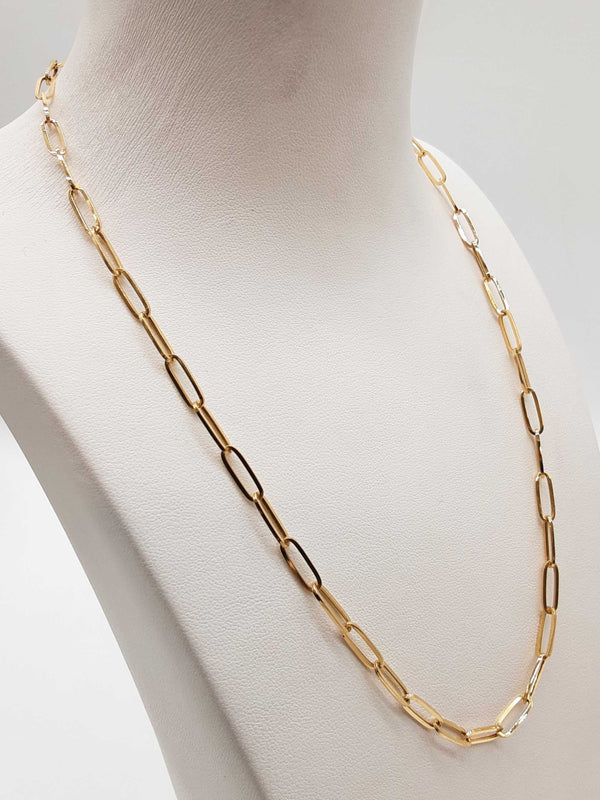 18k Yellow Gold 3.7g Link Chain 17.5 In Do0525oxzde