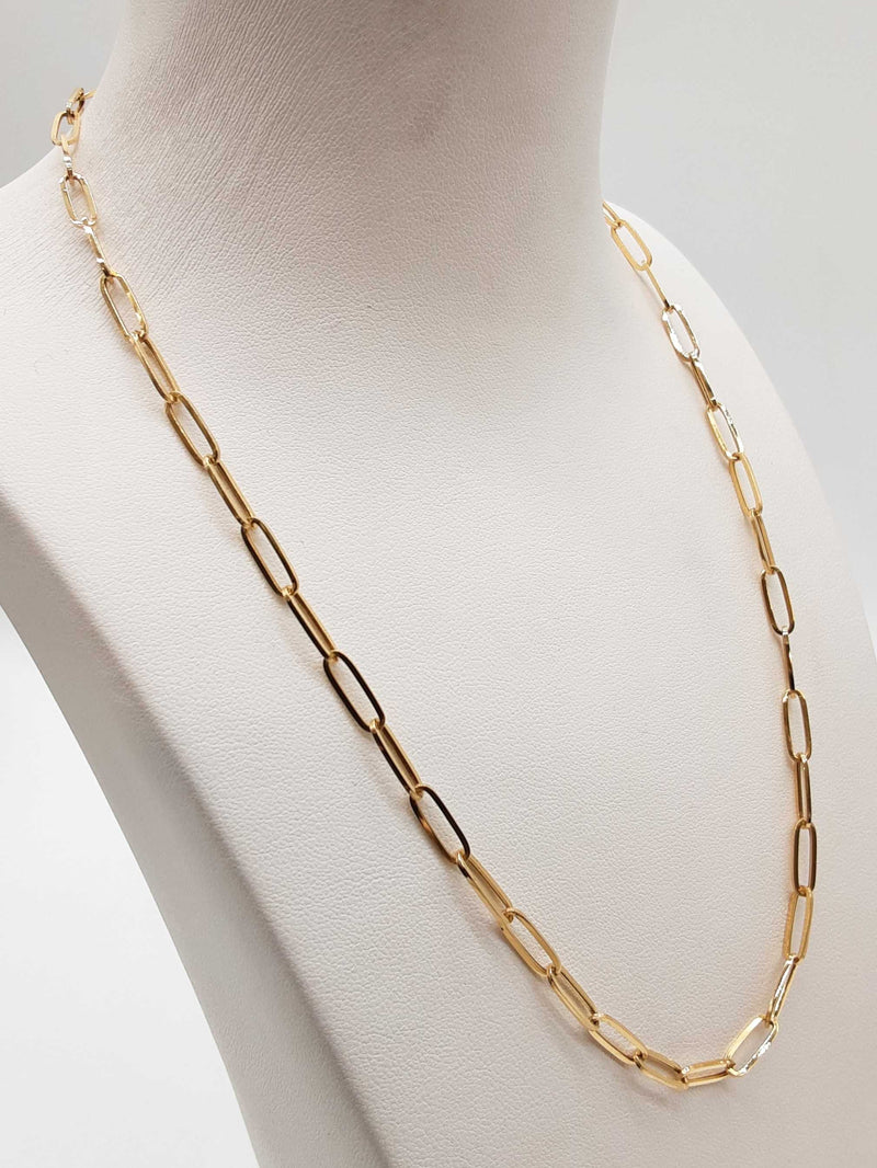 18k Yellow Gold 3.7g Link Chain 17.5 In Do0525oxzde