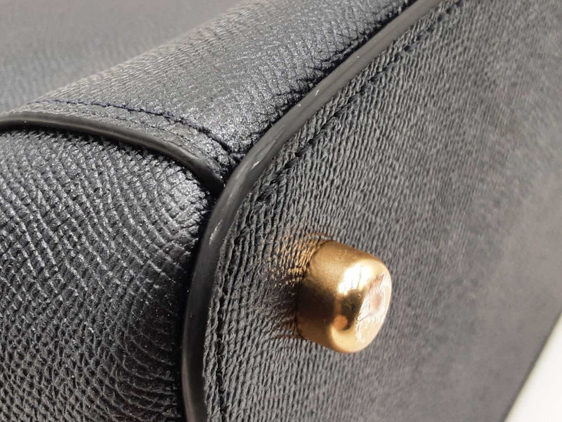 Coach Casey Tote Bag In Metallic Charcoal Crossgrain Leather Fw1025ixdu