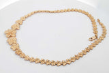14k Yellow Gold Plumeria Flower Graduated Necklace 19.6 Grams 16 In Eb0826lpxzsa