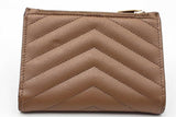 Saint Laurent Chevron Quilted Leather Cassandre Bifold Wallet Eb0326llrdu