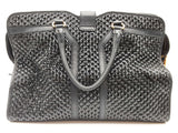 Yves Saint Laurent Ysl Cabas Chyc Black Braided Vinyl Duffle Bag Do0426pxzde