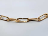 18k Yellow Gold Paperclip Link Chain Necklace 3 Grams 18 Inch Fw0826oprdu