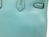Hermes Birkin 25 Bleu Atoll Teal Swift Leather Gold Handbag Do0325lrrxzde