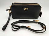 Coach Kira Black Polished Pebble Leather Crossbody Bag Do1124wrde