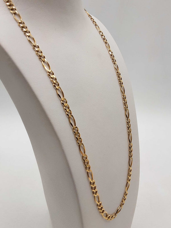 10k Yellow Gold 15.0g Figaro Chain 24 In Do0125prxde