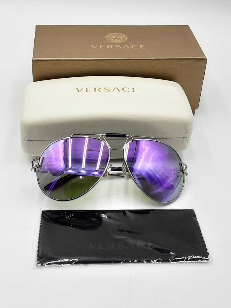 Versace Mod. 2160 Medusa Mirrored Aviator Sunglasses Eb1024rxdu