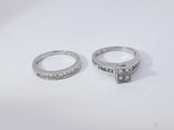 1.24 Cttw Diamond 14k White Gold Engagement Set 6.8 Grams Size 5.5 Aa0825pspsa
