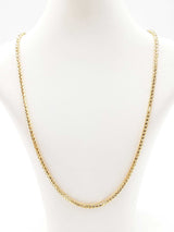14k Yellow Gold Fox Tail Chain Necklace 10.6 Grams 22 Inch Fw0626irzdu